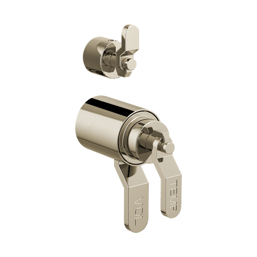 [BRI-HL7534-PN] Brizo HL7534-PN Litze Thermostatic Valve With Diverter Trim Handle Kit Brilliance Polished Nickel