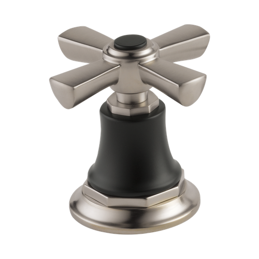 [BRI-HX661-NKBL] Brizo HX661-NKBL Rook Roman Tub Cross Handle Kit Matte Black Brilliance Luxe Nickel