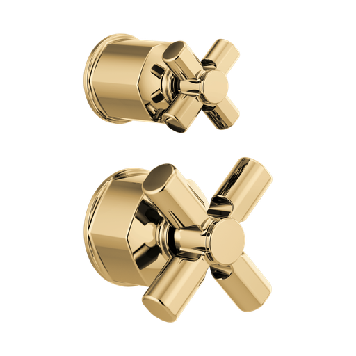 [BRI-HX75P76-PG] Brizo HX75P76-PG Invari Pressure Balance Valve Diverter Trim Cross Handle Kit Brilliance Polished Gold