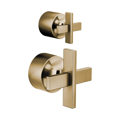 [BRI-HX75P98-GL] Brizo HX75P98-GL Levoir Pressure Balance Valve With Diverter Trim Handle Kit Brilliance Luxe Gold