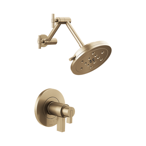 [BRI-T60235-GLLHP] Brizo T60235-GLLHP Litze Tempassure Thermostatic Shower Trim Less Handles Brilliance Luxe Gold