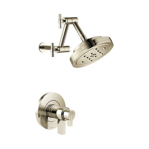 [BRI-T60235-PNLHP] Brizo T60235-PNLHP Litze Tempassure Thermostatic Shower Trim Less Handles Brilliance Polished Nickel