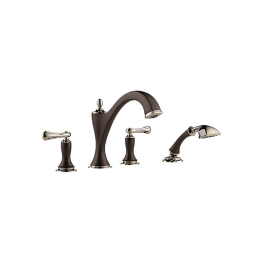 [BRI-T67485-PNCOLHP] Brizo T67485-PNCOLHP Charlotte Roman Tub With Shower Trim Less Handles