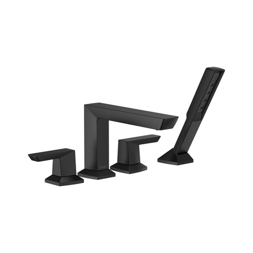[BRI-T67488-BL] Brizo T67488-BL Vettis Roman Tub Faucet With Handshower Matte Black