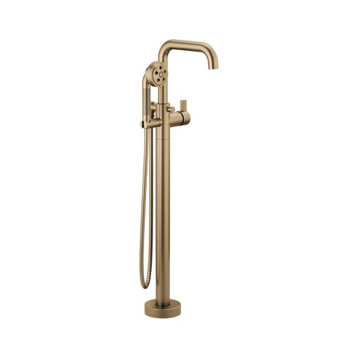 [BRI-T70135-GLLHP] Brizo T70135-GLLHP Litze Single Handle Freestanding Tub Filler Less Handle Luxe Gold