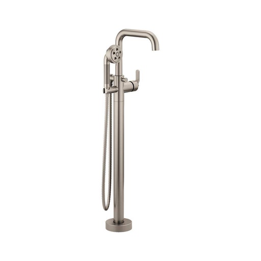 [BRI-T70135-NKLHP] Brizo T70135-NKLHP Litze Single Handle Freestanding Tub Filler Less Handle Luxe Nickel