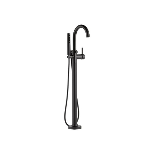 [BRI-T70175-BL] Brizo T70175-BL Odin Single Handle Freestanding Tub Filler Matte Black