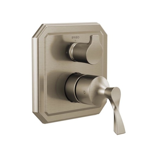 [BRI-T75P530-BN] Brizo T75P530-BN Virage Pressure Balance Valve 3 Function Diverter Trim Brushed Nickel