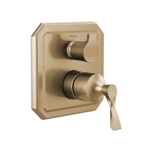 [BRI-T75P530-GL] Brizo T75P530-GL Virage Pressure Balance Valve 3 Function Diverter Trim Luxe Gold