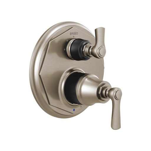 [BRI-T75P560-NKBL] Brizo T75P560-NKBL Rook Pressure Balance Valve 3 Function Diverter Trim Luxe Nickel Matte Black