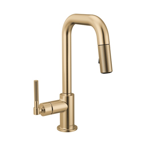 [BRI-63953LF-GL] Brizo 63953LF-GL Litze Pull-Down Prep Faucet With Square Spout Brilliance Luxe Gold