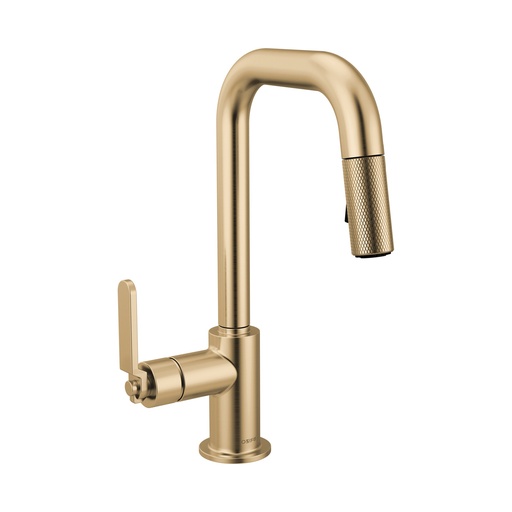 [BRI-63954LF-GL] Brizo 63954LF-GL Litze Pull-Down Prep Faucet With Square Spout Brilliance Luxe Gold