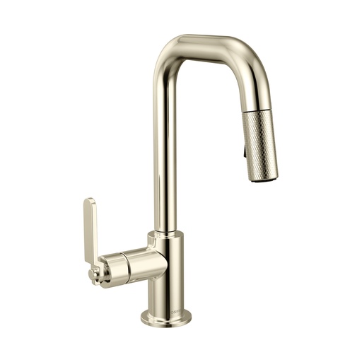 [BRI-63954LF-PN] Brizo 63954LF-PN Litze Pull-Down Prep Faucet With Square Spout Polished Nickel