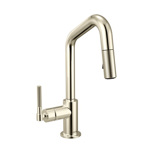 [BRI-63963LF-PN] Brizo 63963LF-PN Litze Pull-Down Prep Faucet With Angle Spout Polished Nickel