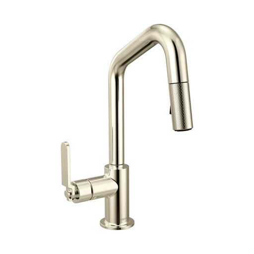 [BRI-63964LF-PN] Brizo 63964LF-PN Litze Pull-Down Prep Faucet With Angle Spout Polished Nickel
