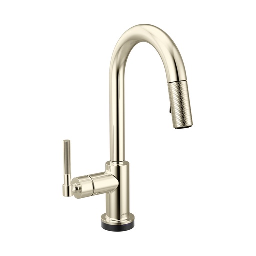 [BRI-64943LF-PN] Brizo 64943LF-PN Litze Smarttouch Pull-Down Prep Faucet Knurled Handle Polished Nickel