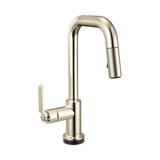 [BRI-64954LF-PN] Brizo 64954LF-PN Litze SmartTouch Pull-Down Prep Faucet Industrial Handle Polished Nickel