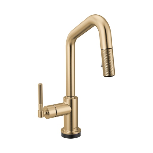 [BRI-64963LF-GL] Brizo 64963LF-GL Litze SmartTouch Pull-Down Prep Faucet Knurled Handle Brilliance Luxe Gold
