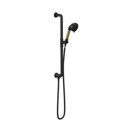 [BRI-85735-BLGL] Brizo 85735-BLGL Litze H2OKinetic Slide Bar Handshower Matte Black Brilliance Luxe Gold