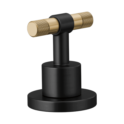 [BRI-HL5333-BLGL-NM] Brizo HL5333-BLGL-NM Litze Widespread T-Lever Handle Kit Matte Black Brilliance Luxe Gold
