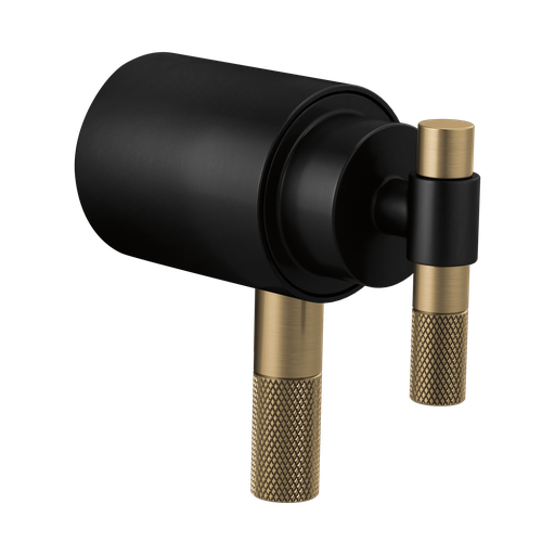 [BRI-HL6033-BLGL] Brizo HL6033-BLGL Litze Thermostatic Trim T-Lever Handle Kit Matte Black Brilliance Luxe Gold