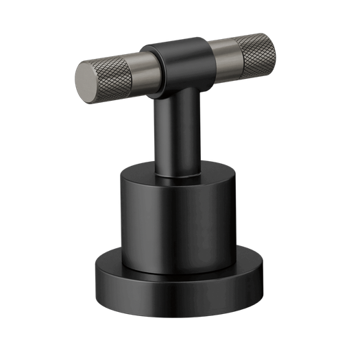 [BRI-HL633-BLSL] Brizo HL633-BLSL Litze Roman Tub T-Lever Handle Kit Matte Black Brilliance Luxe Steel
