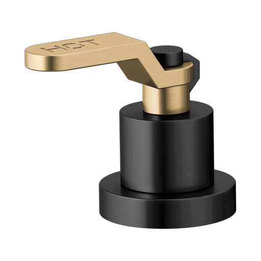 [BRI-HL634-BLGL] Brizo HL634-BLGL Roman Tub Handle Kit Industrial Lever Matte Black Brilliance Luxe Gold