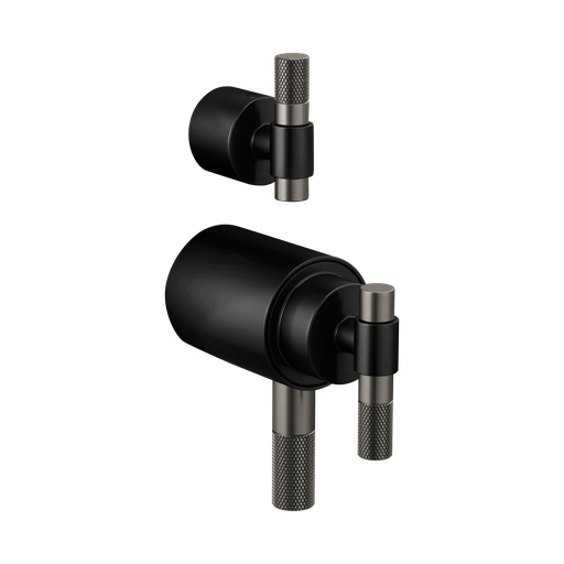 [BRI-HL7533-BLSL] Brizo HL7533-BLSL Litze Thermostatic Valve With Diverter Trim Handle Kit Matte Black Brilliance Luxe Steel