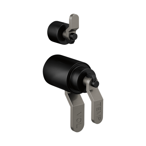 [BRI-HL7534-BLSL] Brizo HL7534-BLSL Litze Thermostatic Valve With Diverter Trim Handle Kit Matte Black Brilliance Luxe Steel
