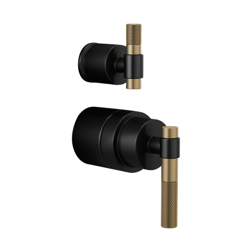 [BRI-HL75P33-BLGL] Brizo HL75P33-BLGL Litze Pressure Balance Valve Trim T-Lever Handle Kit Matte Black Brilliance Luxe Gold
