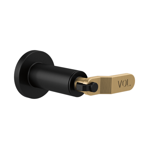 [BRI-T66634-BLGL] Brizo T66634-BLGL Litze Sensori Volume Control Trim Industrial Lever Matte Black Brilliance Luxe Gold