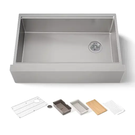 [KOH-33656-PC-NA] Kohler 33656-PC-NA Strive 32-1/2" Single Bowl Farmhouse Kitchen Sink Stainless Steel