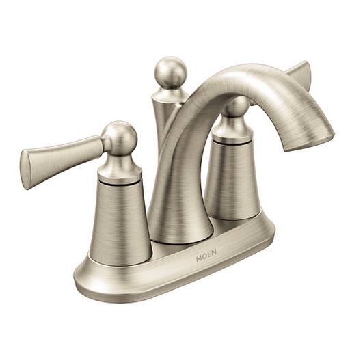 [MOEN-4505BN] Moen 4505BN Wynford Brushed Nickel Two Handle High Arc Bathroom Faucet