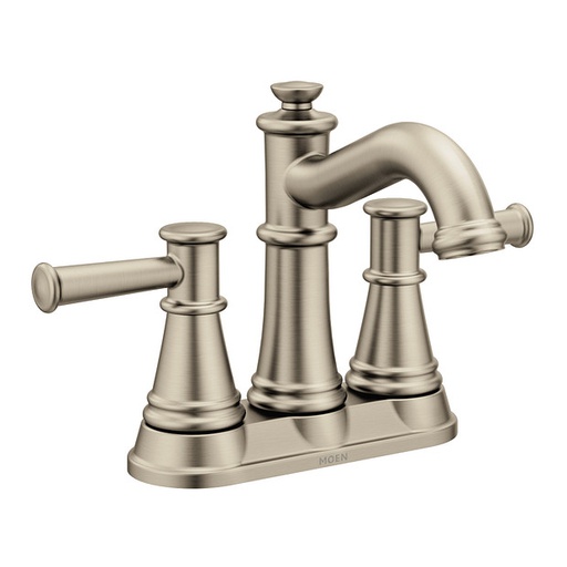 [MOEN-6401BN] Moen 6401BN Belfield Brushed Nickel Two Handle High Arc Bathroom Faucet