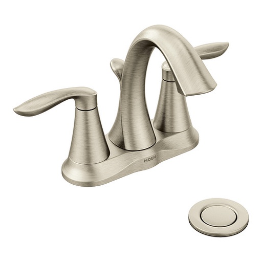 [MOEN-6410BN] Moen 6410BN Eva Brushed Nickel Two Handle High Arc Bathroom Faucet