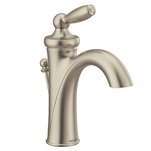 [MOEN-6600BN] Moen 6600BN Brantford Brushed Nickel One Handle High Arc Bathroom Faucet