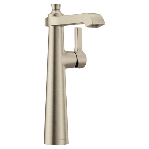 [MOEN-S6982BN] Moen S6982BN Flara Brushed Nickel One Handle High Arc Bathroom Faucet