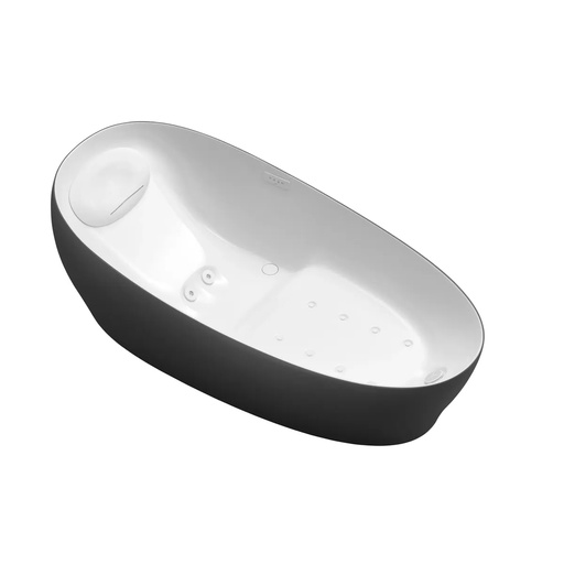 [TOTO-PJYD2200PWEU#TBL] TOTO PJYD2200PWEU#TBL Flotation Tub With Zero Dimension Matte Black Gloss White