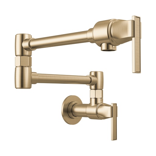 [BRI-62822LF-GL] Brizo 62822LF-GL Wall Mount Pot Filler Brilliance Luxe Gold