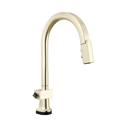 [BRI-64022LF-PNLHP] Brizo 64022LF-PNLHP Smarttouch Pull-Down Faucet With Arc Spout Less Handle Brilliance Polished Nickel