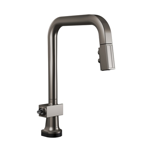 [BRI-64023LF-BNXLHP] Brizo 64023LF-BNXLHP Smarttouch Pull-Down Faucet With Square Spout Less Handle Brilliance Black Onyx