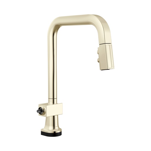 [BRI-64023LF-PNLHP] Brizo 64023LF-PNLHP Smarttouch Pull-Down Faucet With Square Spout Less Handle Brilliance Polished Nickel