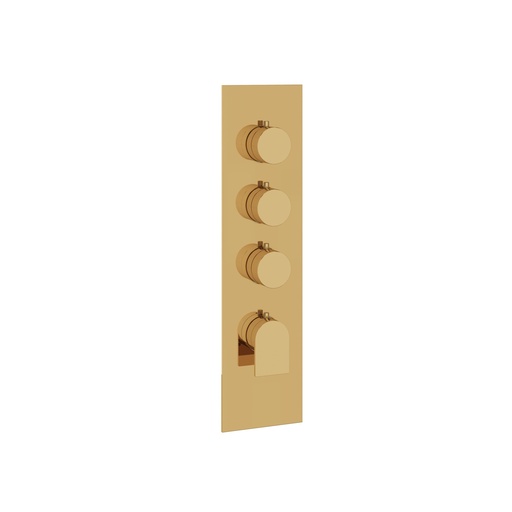 [AQB-SR3392PGD] Aquabrass SR3392PGD Alpha Square Trim Set T12003 Valve Polished Gold