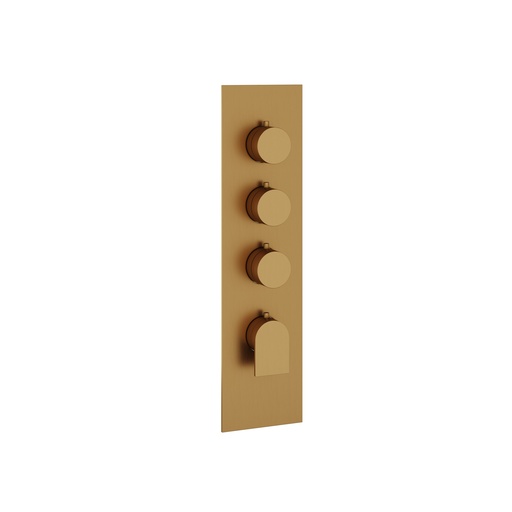 [AQB-SR3392BGD] Aquabrass SR3392BGD Alpha Square Trim Set T12003 Valve Brushed Gold