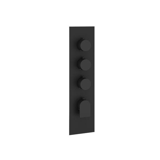 [AQB-SR3392BK] Aquabrass SR3392BK Alpha Square Trim Set T12003 Valve Black