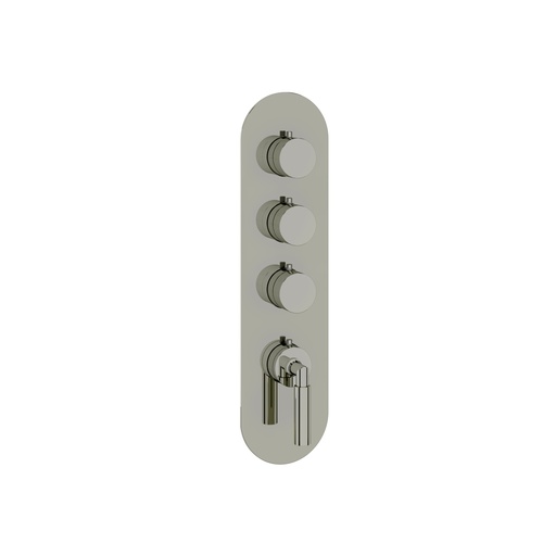 [AQB-R3348PN] Aquabrass R3348PN Aria Round Trim Set T12003 Valve Polished Nickel