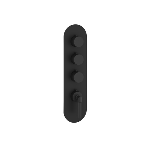 [AQB-R3348BK] Aquabrass R3348BK Aria Round Trim Set T12003 Valve Black