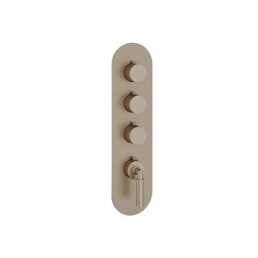 [AQB-R3348BN] Aquabrass R3348BN Aria Round Trim Set T12003 Valve Brushed Nickel