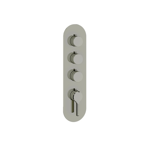 [AQB-R3347PN] Aquabrass R3347PN Ariston Round Trim Set T12003 Valve Polished Nickel