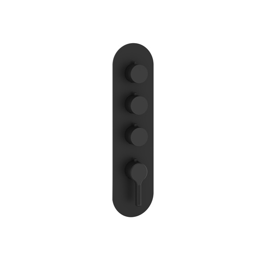 [AQB-R3347BK] Aquabrass R3347BK Ariston Round Trim Set T12003 Valve Black